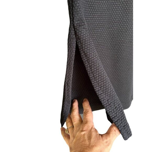 J. Valdi‎ Black Swimsuit Coverup Small Textured V-Neck 3/4 Sleeve - Picture 6 of 8